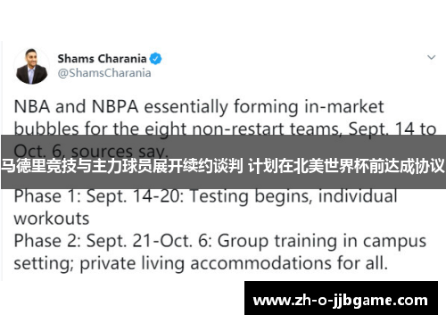 马德里竞技与主力球员展开续约谈判 计划在北美世界杯前达成协议 马德里竞技与主力球员展开续约谈判 计划在北美世界杯前达成协议